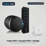 Tedee PRO + Keypad PRO + Bridge csomag - fekete (TLV1.0+KPPRO+BRIDGE)