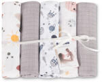 Sensillo textilpelenka 70×80 cm 5 db - Cosmos Grey