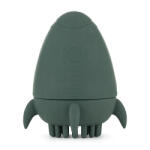 Petite&Mars Szilikon fürdőjáték kefével Splashy Rocket Misty Green 6m+