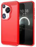 MOFI Husă de protecție din silicon pentru telefon Huawei Pura 70 Ultra MOFI, rezistentă la șocuri, cu model carbon, ROȘU (GP-158544)