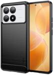 MOFI Husă de protecție din silicon pentru telefon Poco X6 Pro MOFI, rezistentă la șocuri, cu model carbon, NEGRU (GP-155384)