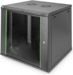 ASSMANN Dynamic Basic 19" 12U 611x600x600mm üvegajtós fekete fali rack szekrény (DN-19 12U-6/6-EC-SW) - prodots