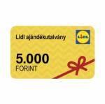 LIDL Ajándék LIDL vásárlási utalvány 5.000 Ft értékben