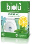 Biolu Tablete pentru toaleta cu menta si lamaie, ecologice, 20 bucati, 47.5g, Biolu (8057432974920)