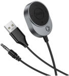 hoco. E150 autós Bluetooth audio vevő AUX 3.5 mm Jack kábellel - fémszürke (6942007664196)