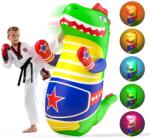 Sunrad Felfújható Dinoszaurusz Boxzsák Gyerekeknek 120 cm, LED Fénnyel, Visszapattanó Funkcióval, 3-8 Éveseknek, Fiúknak és Lányoknak