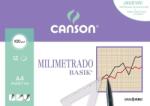 Canson Milimetrado Basik milliméterpapír, A4 (21x29, 7 cm), 100 g/m2, fehér, buff mintával, 12 lap (406323)