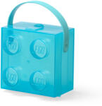 LEGO® Recipiente alimentare - Cutie LEGO 2x2 - albastru transparent 40240010, 0 piese (40240010)