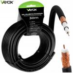 Vayox Koaxiális Kábel Zselés Kábel Fekete Réz 30m (KABEL ANTENOWY MIEDZIANY ŻELOWANY CZARNY)