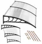 ModernHOME Ajtó fölé szerelhető előtető polikarbonát fedél 200x100 cm (dupla) (AW-017D 200x100)