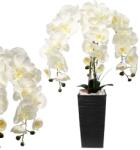 Glimmerstone Mesterséges orchidea fehér cserépben Orchidea Prémium dekoráció (5905261461261)