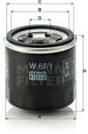 Mann Filter Olajszűrő W 67/1