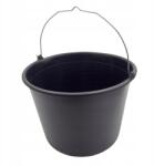 GRUBOO Építőipari Vödör Fekete 20L Lux Vödör Erős Műanyag 1 Db (WIADRO-20L-B/L)