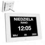 sennifar Digitális naptár időseknek 7'' Óra A hét napja Riasztás Gyógyszerek Lengyel (sennifar-1508)