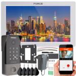 Force Videó Kaputelefon Force Zen Pro 7" Fehér Full Hd Tuya WiFi Kulcstartó Olvasó (MT-7"W-T-2W +GS-1080p-RK-2W)