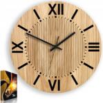 ModernClock Santiago fa falióra 33 cm- jól olvasható nappaliba, Ultra Csendes (SantiagoWood)