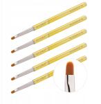 Aba group Arany zselés ecset kerek No. 6 Round Gel Brush #6 5 db