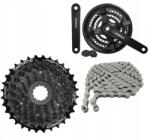 Shimano Komplett Shimano meghajtó szett 3X8 HG200 kazetta Lánc 42T hajtókar (36505+47081+46109+85128x2)
