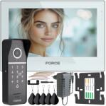 Force Video Kaputelefon Force Prima 7" Fehér Full Hd Olvasó Kulcstartó Kapunyitó (MT-7"W-4W +GS-1080p-RK-4W)