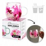 Ecarla Thermo pohár virágokkal a belsejében, gipsz hortenzia rózsaszín 300 ml 1db (SZK182)