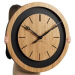 FLEXISTYLE Black&Oak tölgyfa falióra konyha nappaliba XXL nagy csendes (z255-d1-1-x 75cm)
