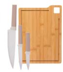 Altom Design Altom bambusz vágódeszka szett késekkel - 33x1x24 cm - 4 részes (IMO-ALT-0204015963-380681)