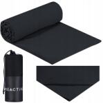 MEACTIVE Gyorsan Száradó Mikroszálas Strandtörölköző Fekete Edzőterembe 180x100 (ME-03BK)