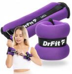 DrFit boka- és csuklósúly fitnesz edzőterem 2x 1kg lila (CIĘŻARKI NA KOSTKI NADGARSTKI 2X1KG FIOLET)