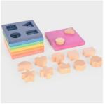 TickiT Shape Stacker, placi din lemn cu forme pentru sortat (TIK-73532)