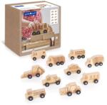 Guidecraft Mini vehicule din lemn, set 10 bucati, Guidecraft (G6726)
