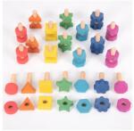 TickiT Nuts & Bolts, set suruburi si piulite din lemn, TickiT (TIK-73999)