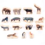 TickiT Blocuri din lemn cu Animale salbatice, 15 piese, TickiT (TIK-73572)