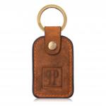 Paolo Peruzzi Kulcstartó bőr narancssárga vintage téglalap alakú Paolo Peruzzi (T-86)