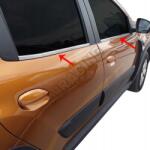 Omtec Rozsdamentes acél ablakdíszlécek Omtec Dacia Duster 2018+ polírozott kivitelben 4 db