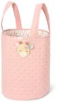 Little Dutch Cos de depozitare din bumbac organic pentru camera copilului - 35x45 cm - Roz Blooming Safari - Little Dutch