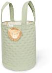 Little Dutch Cos de depozitare din bumbac organic pentru camera copilului - 35x45 cm - Green Leo Safari - Little Dutch