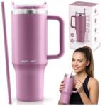 Berdsen Vákuumos termosz bögre szívószállal 1180 ml Berdsen rózsaszín (378802)