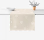 Goldea napron de masă de crăciun impermeabil - fulgi de zăpadă pe latte 20x120 cm Fata de masa