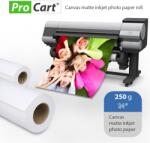 ProCart Rola foto textura canvas 250g, latime 24 inch, lungime 18 metri (ALB-CB2418)