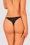 Obsessive Maderris Thong csipkés tanga fekete XS/S