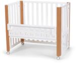 Kinderkraft Select Pătuț din lemn Koya cu funcție de țarc, cu saltea inclusă, White, Premium