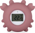 PETITEMARS PETITE&MARS Termometru digital din silicon pentru apă Turtle Terry 0m+ Variantă: Crab Caleb Dusty Rose Termometru apa de baie
