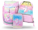 Baagl Set 3 Airy Rainbow Unicorn: rucsac, penar, săculeț