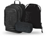 Baagl Set 3 Cubic Uni negru: rucsac, penar, săculeț