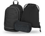 Baagl Set 3 Core Uni negru: rucsac, penar, săculeț