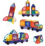 Ludi Set de construcție magnetic cu maşini 63 piese Jucarii de constructii magnetice