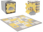 KinderKraft Covor puzzle din spumă Luno Shapes 185 x 165 cm, 30 piese, Premium Variantă: Yellow
