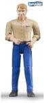 BRUDER BRUDER 60006 BWORLD / Bărbat, pantaloni albaștri (BR 60006) Figurina