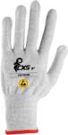 CXS Mănuși antistatice ESD CXS KALIRI / cu ținte din PVC - gri 8 (367018200008)