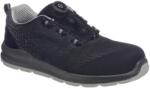 Portwest COMPOSITELITE WIRE LACE SAFETY TRAINER KNIT S1P FT08 / Pantofi de siguranță S1P - negru/gri 39 (FT08BGY39)